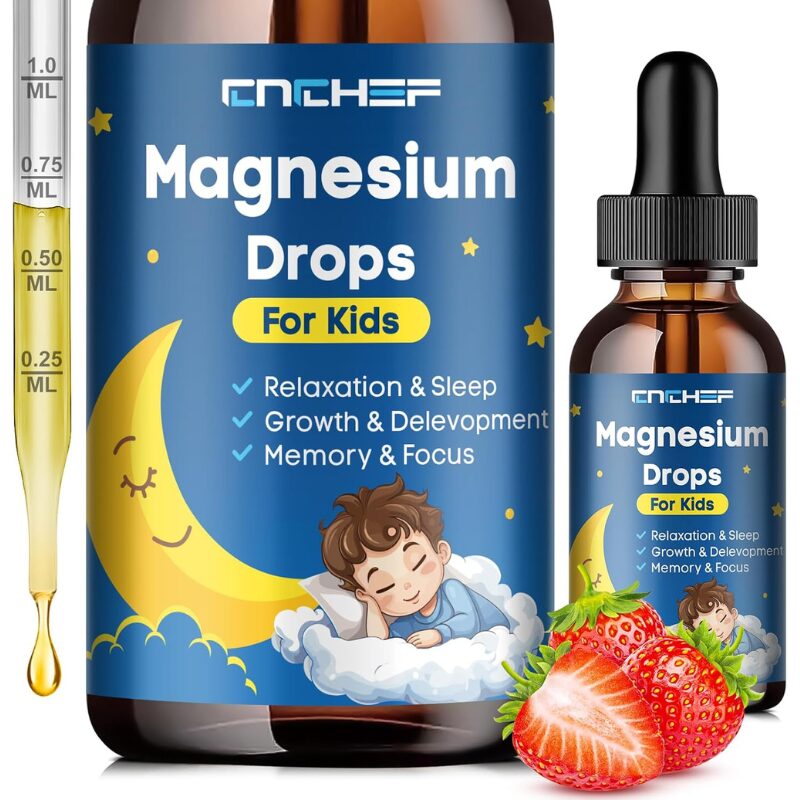 Magnesium Glycinate Liquid Drops for Kids Supplement