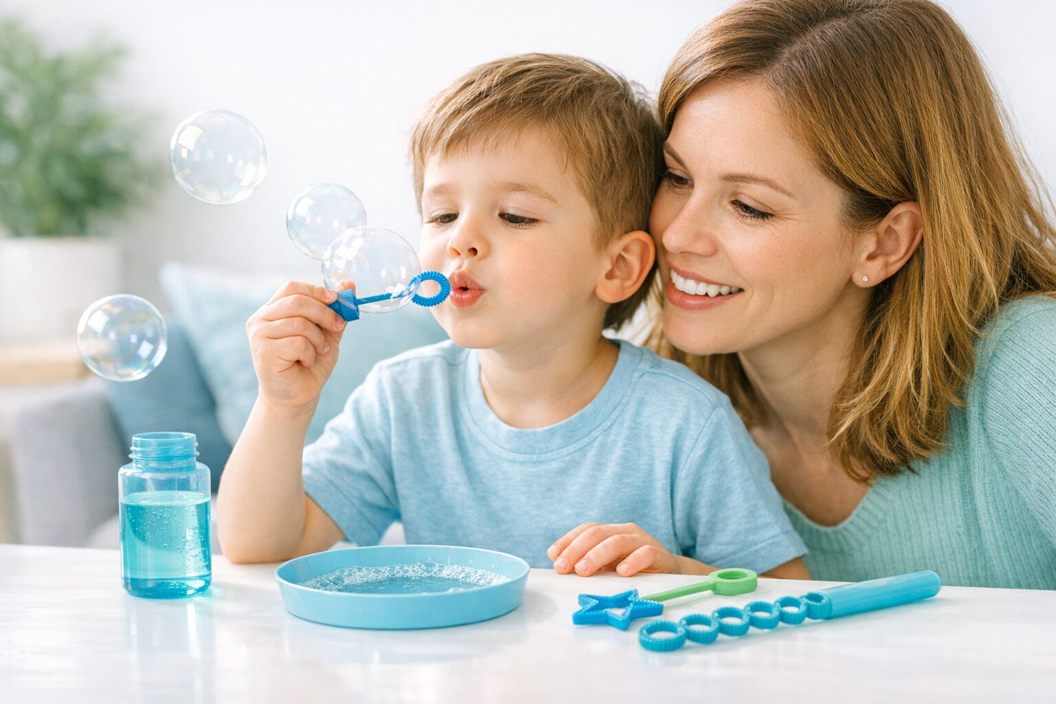 Bubbles for Speech Therapy Oral Motor Practice at Home