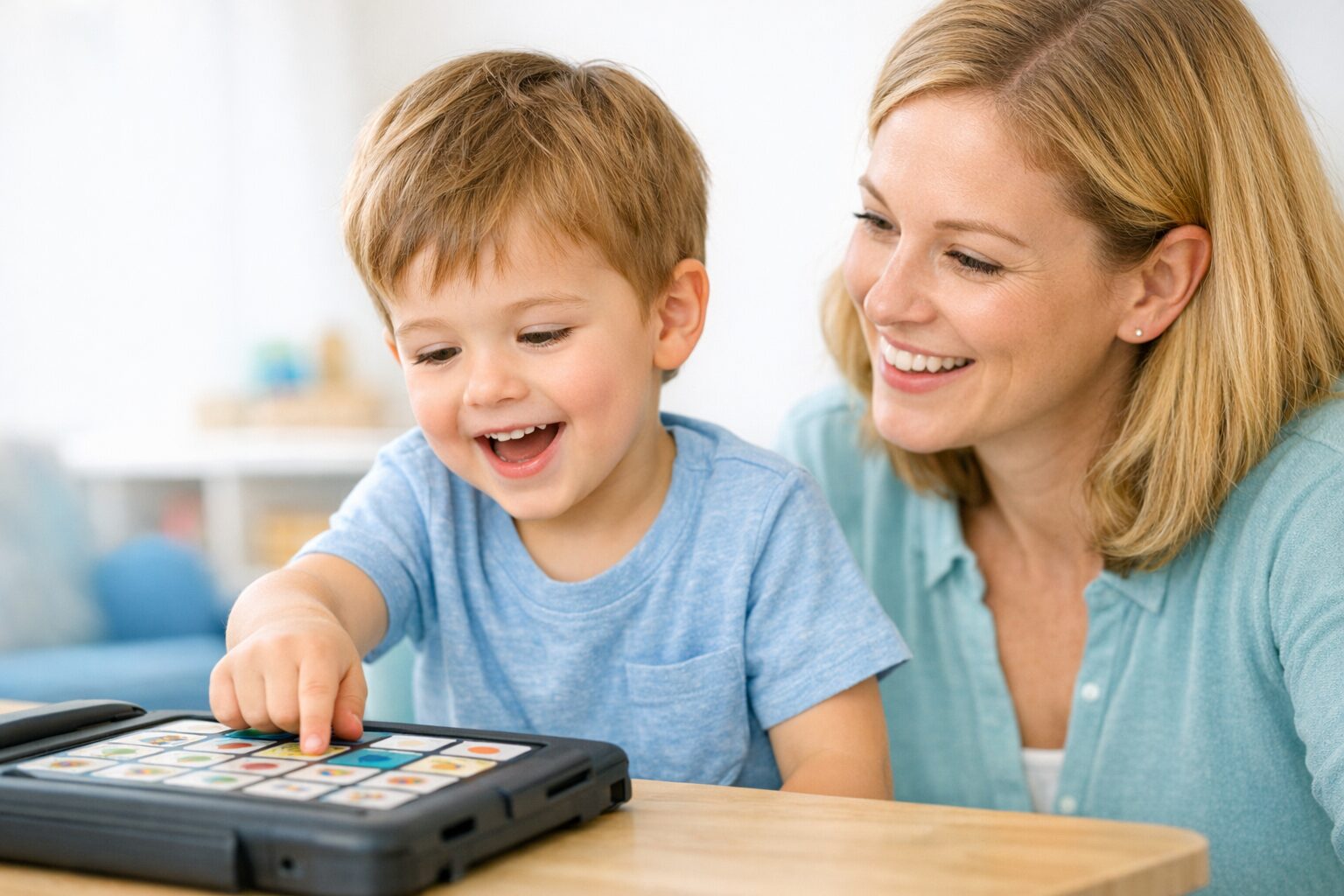 First Words Speech Cards Building Early Vocabulary Guide - in use
