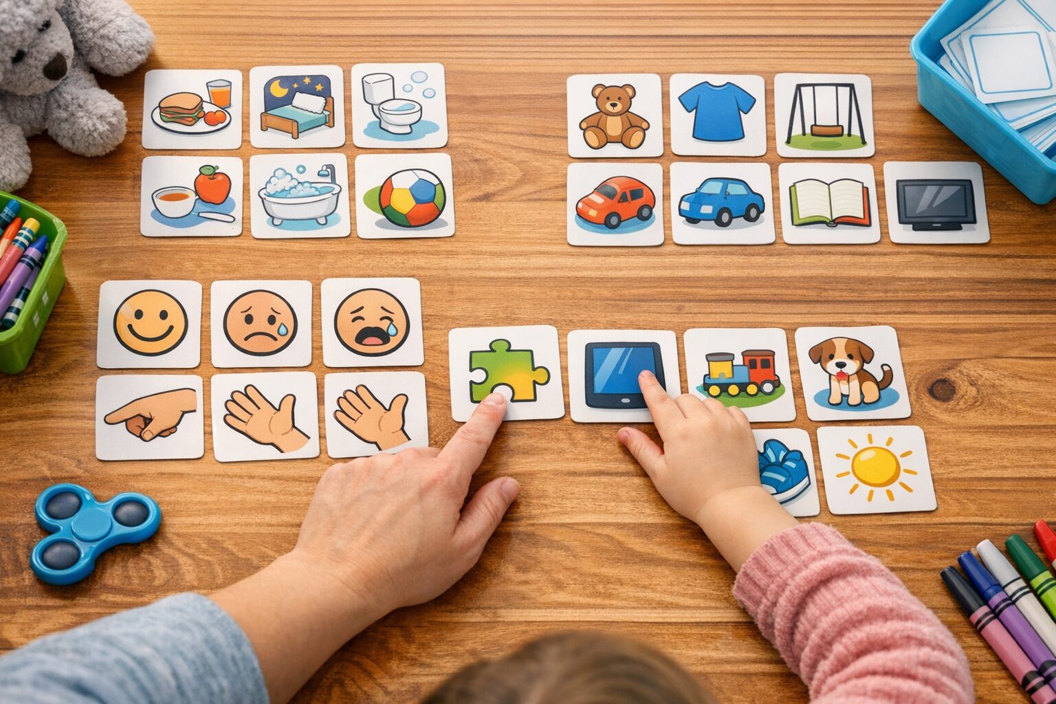 Visual Communication Cards for Non Verbal Kids AAC Guide - product photo